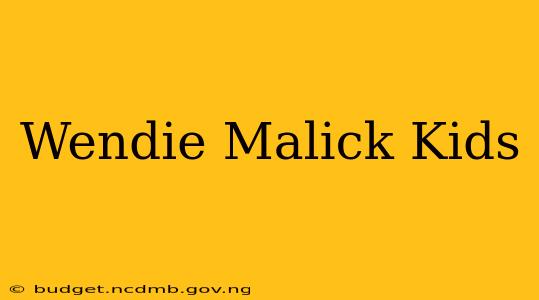 Wendie Malick Kids