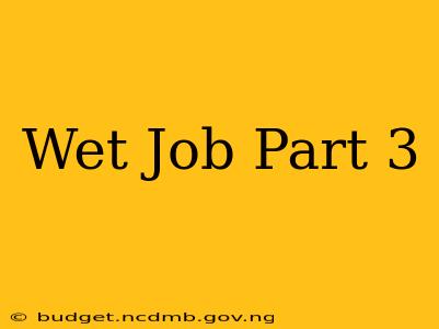Wet Job Part 3