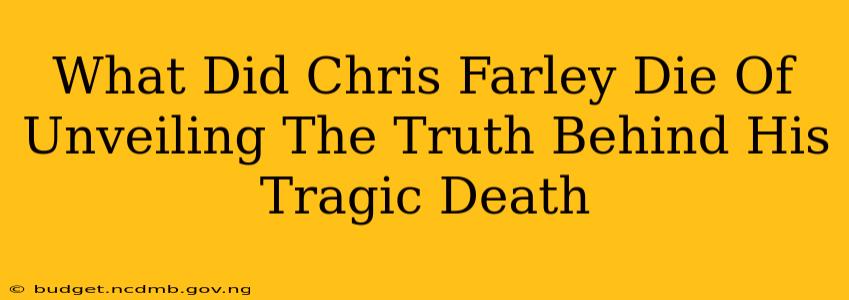 What Did Chris Farley Die Of Unveiling The Truth Behind His Tragic Death