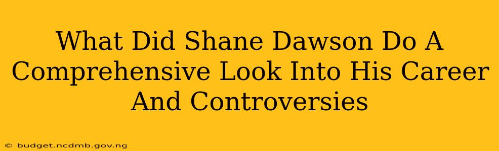 What Did Shane Dawson Do A Comprehensive Look Into His Career And Controversies