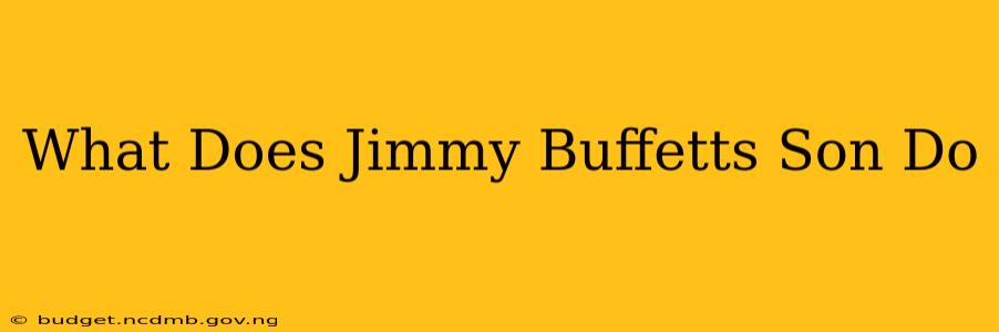 What Does Jimmy Buffetts Son Do