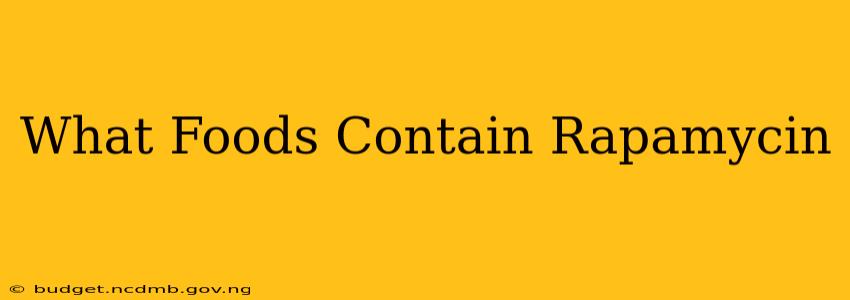 What Foods Contain Rapamycin