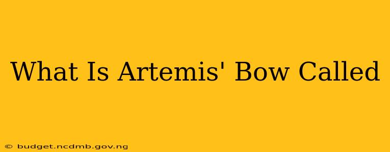 What Is Artemis' Bow Called
