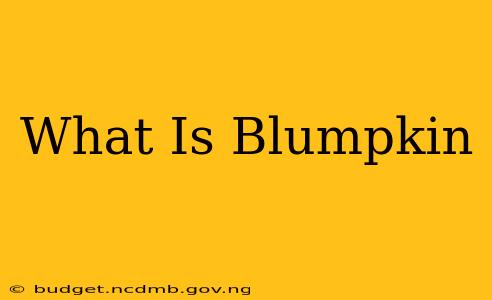 What Is Blumpkin
