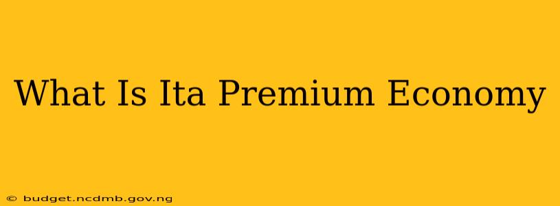 What Is Ita Premium Economy