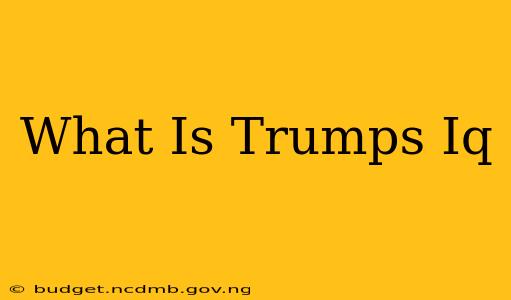 What Is Trumps Iq