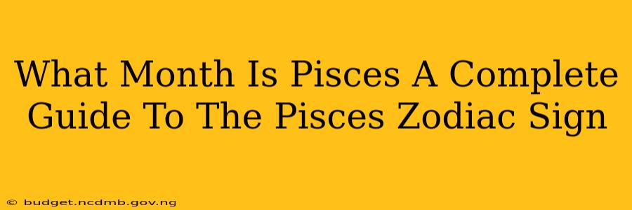 What Month Is Pisces A Complete Guide To The Pisces Zodiac Sign