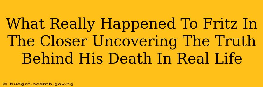 What Really Happened To Fritz In The Closer Uncovering The Truth Behind His Death In Real Life