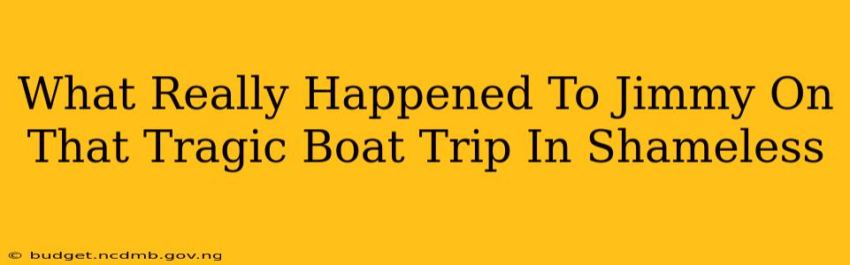 What Really Happened To Jimmy On That Tragic Boat Trip In Shameless