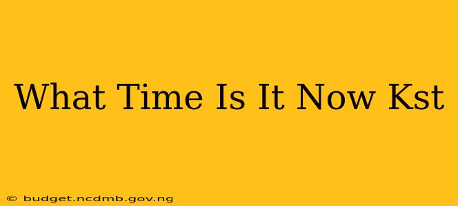 What Time Is It Now Kst
