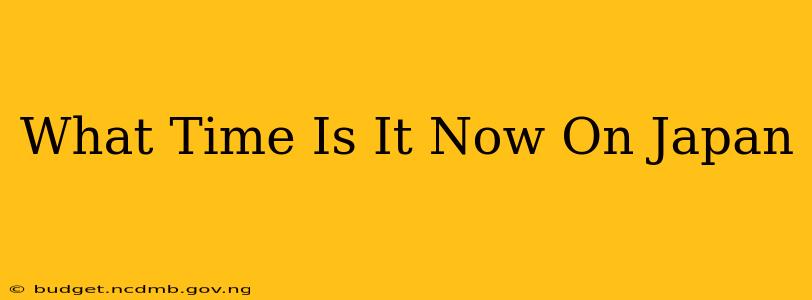 What Time Is It Now On Japan