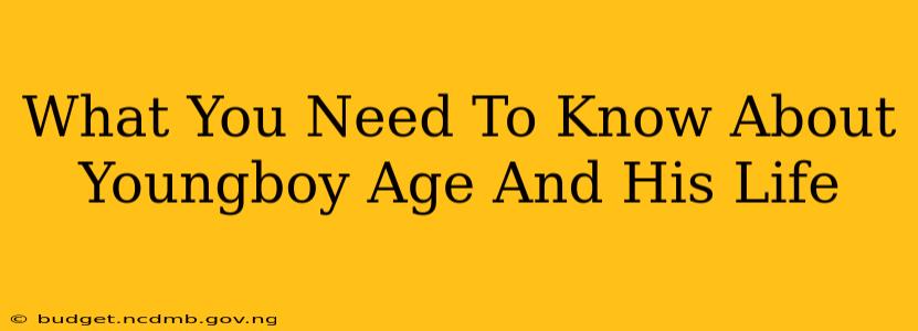 What You Need To Know About Youngboy Age And His Life