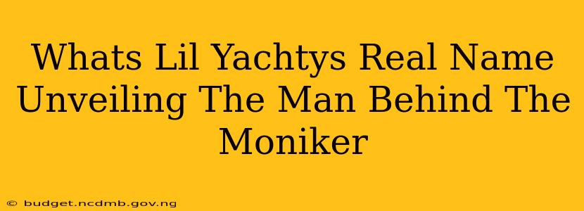 Whats Lil Yachtys Real Name Unveiling The Man Behind The Moniker