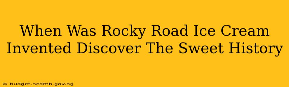 When Was Rocky Road Ice Cream Invented Discover The Sweet History