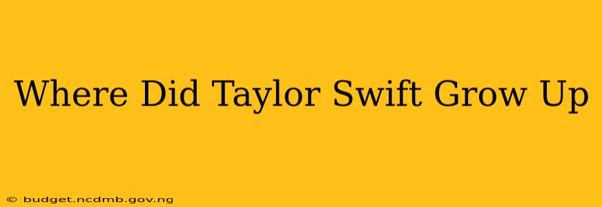 Where Did Taylor Swift Grow Up