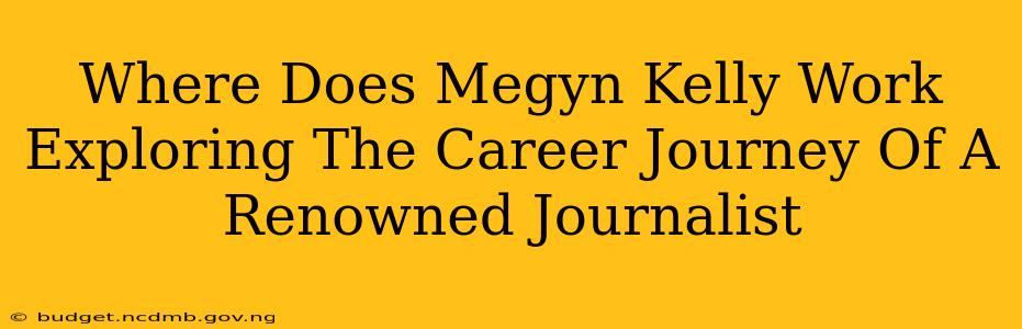 Where Does Megyn Kelly Work Exploring The Career Journey Of A Renowned Journalist