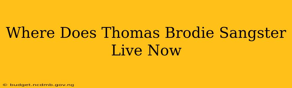 Where Does Thomas Brodie Sangster Live Now
