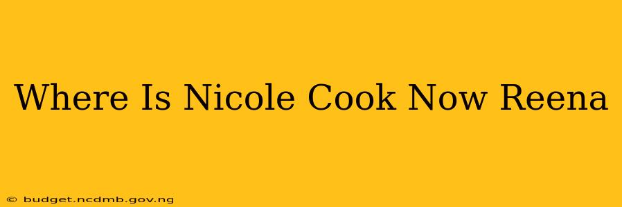 Where Is Nicole Cook Now Reena