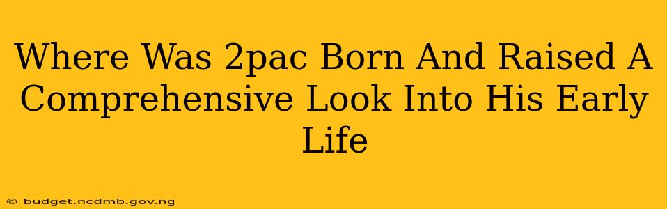 Where Was 2pac Born And Raised A Comprehensive Look Into His Early Life