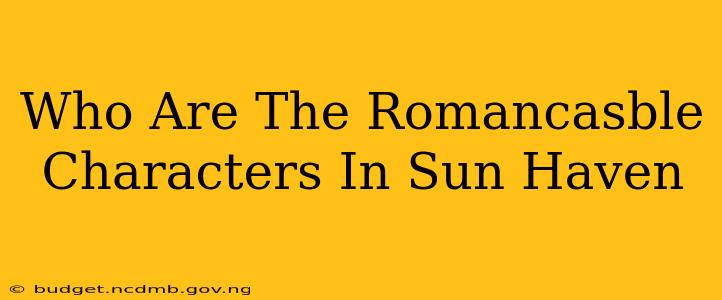 Who Are The Romancasble Characters In Sun Haven