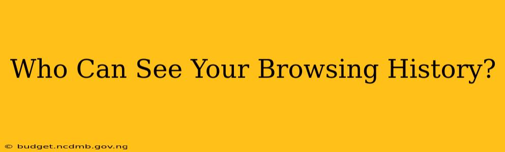 Who Can See Your Browsing History?