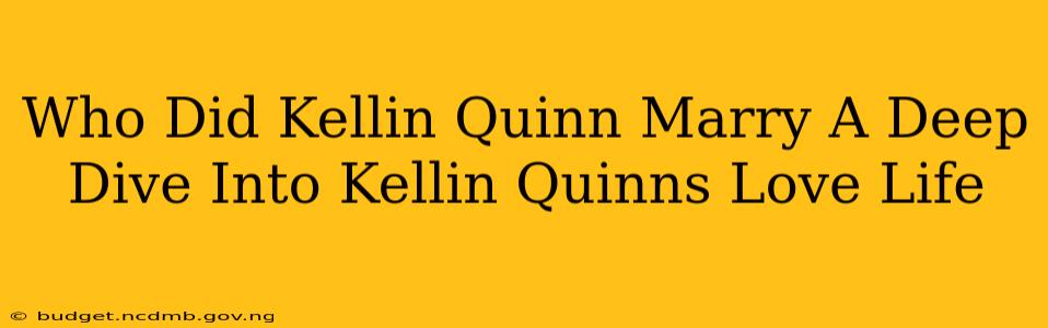 Who Did Kellin Quinn Marry A Deep Dive Into Kellin Quinns Love Life