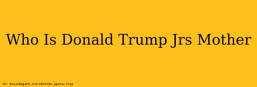 Who Is Donald Trump Jrs Mother