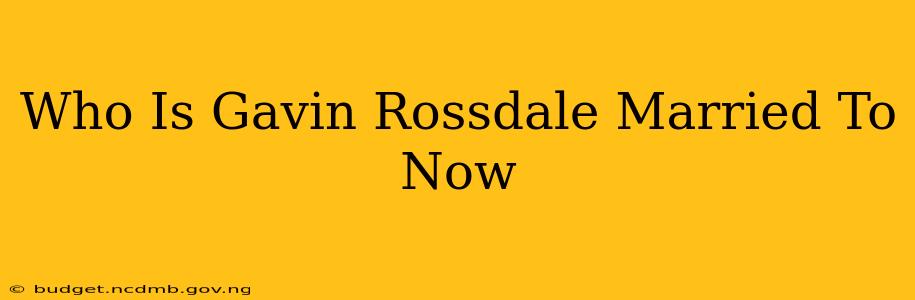 Who Is Gavin Rossdale Married To Now