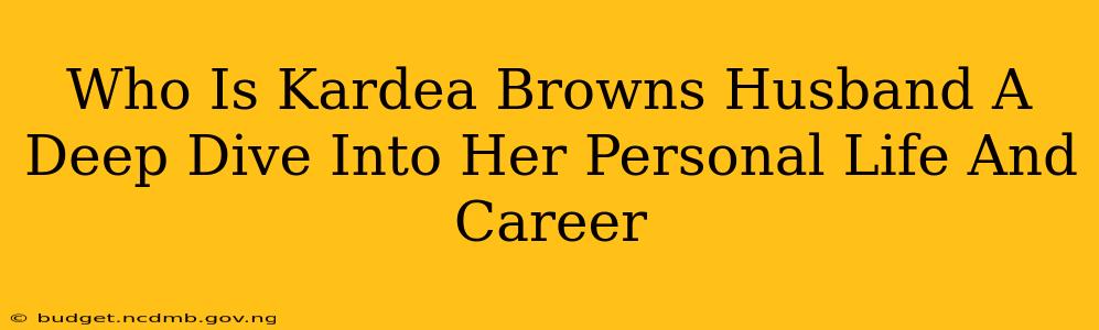 Who Is Kardea Browns Husband A Deep Dive Into Her Personal Life And Career