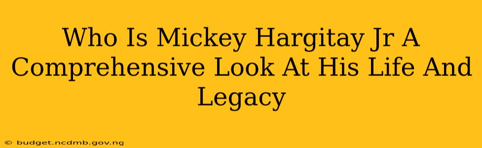 Who Is Mickey Hargitay Jr A Comprehensive Look At His Life And Legacy