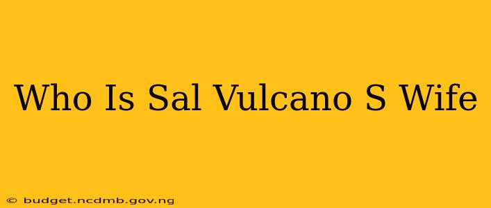 Who Is Sal Vulcano S Wife