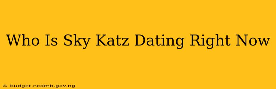 Who Is Sky Katz Dating Right Now