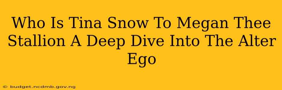 Who Is Tina Snow To Megan Thee Stallion A Deep Dive Into The Alter Ego