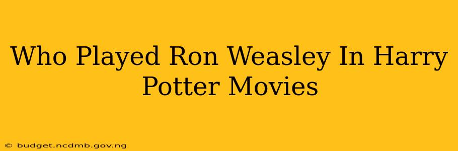 Who Played Ron Weasley In Harry Potter Movies