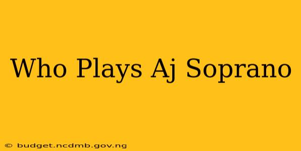 Who Plays Aj Soprano