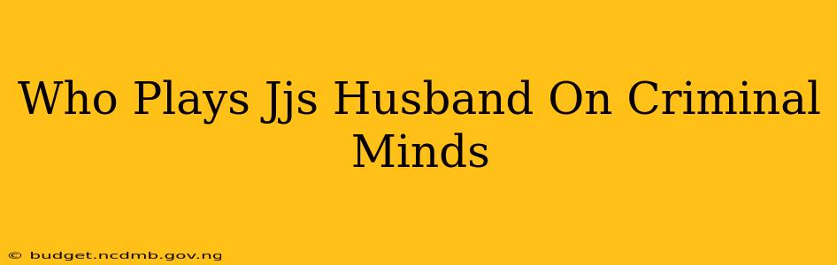Who Plays Jjs Husband On Criminal Minds