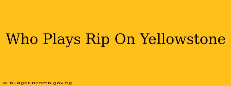 Who Plays Rip On Yellowstone