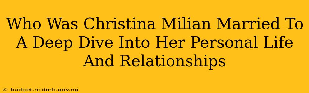 Who Was Christina Milian Married To A Deep Dive Into Her Personal Life And Relationships