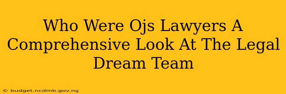 Who Were Ojs Lawyers A Comprehensive Look At The Legal Dream Team