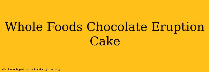 Whole Foods Chocolate Eruption Cake