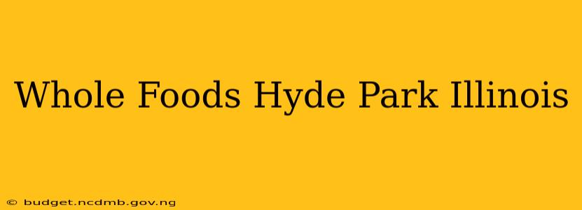 Whole Foods Hyde Park Illinois