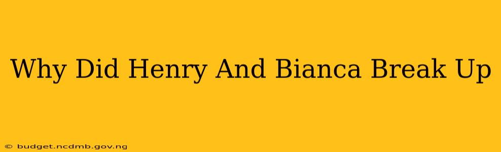 Why Did Henry And Bianca Break Up