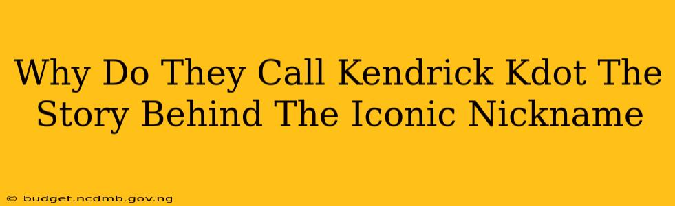 Why Do They Call Kendrick Kdot The Story Behind The Iconic Nickname