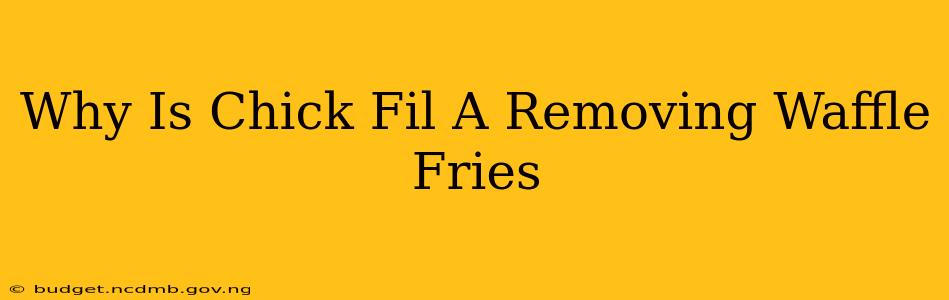 Why Is Chick Fil A Removing Waffle Fries