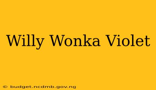 Willy Wonka Violet
