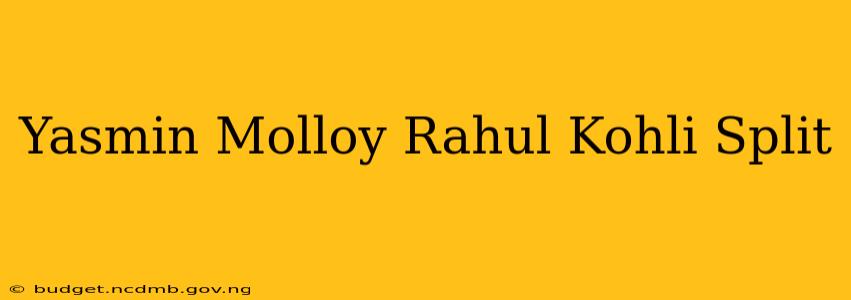 Yasmin Molloy Rahul Kohli Split