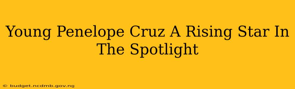 Young Penelope Cruz A Rising Star In The Spotlight