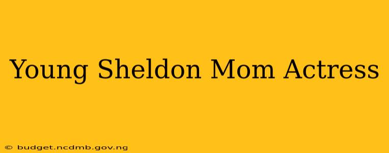 Young Sheldon Mom Actress