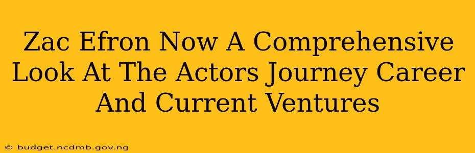 Zac Efron Now A Comprehensive Look At The Actors Journey Career And Current Ventures