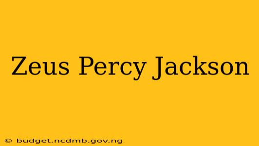 Zeus Percy Jackson